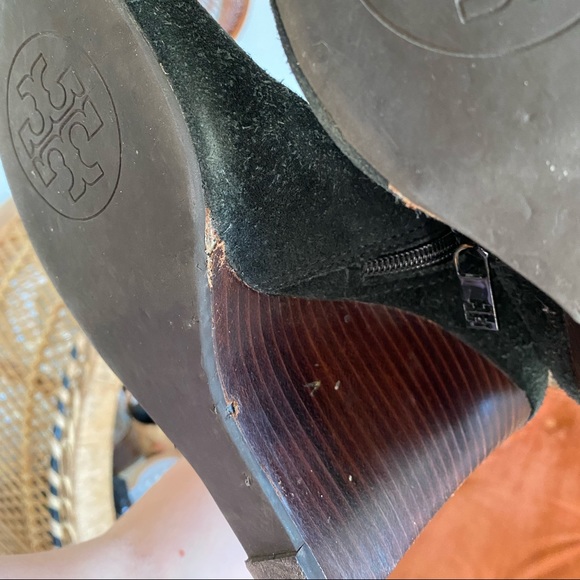 Tory Burch Suede Wedge Ankle Boots - Picture 14 of 15